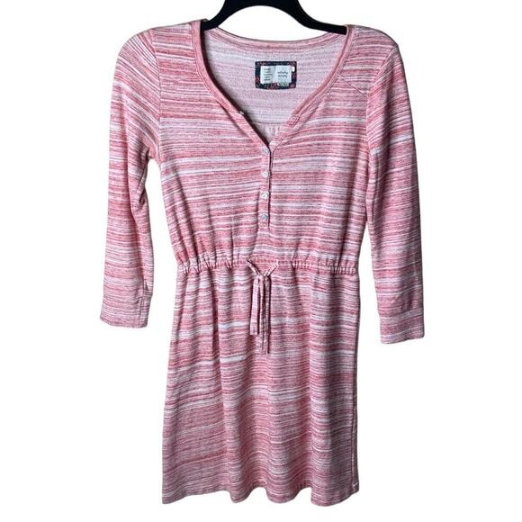 Anthropologie Saturday Sunday Dress Women Small 3/4 Sleeves Elastic Waist Casual - Picture 1 of 8